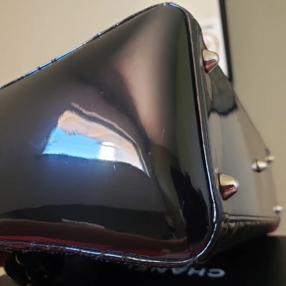 Lady Dior black patent silver hw large bag - Picture 6 of 10